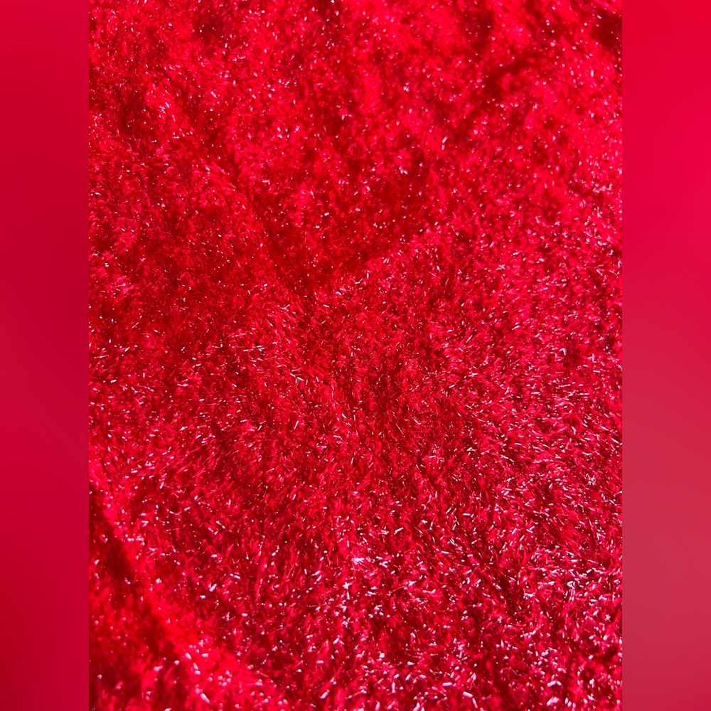 FRANCO VALERI • Red Sparkle Top glitter partycore Y2K holiday glam festival FV L - Picture 5 of 13